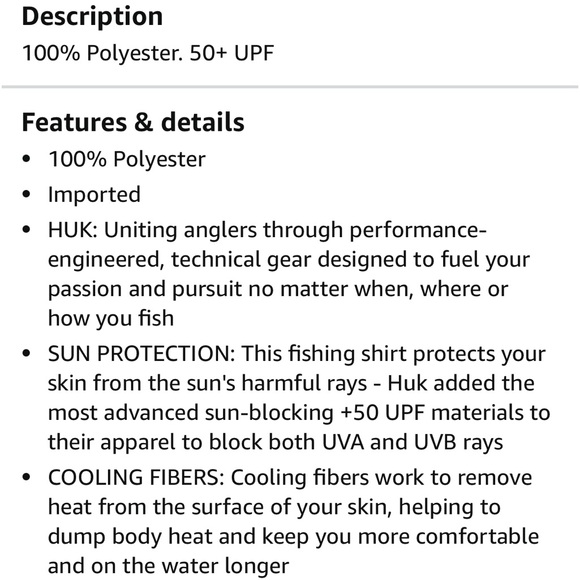 ‎✨NWT✨ HUK Pursuit Pattern Mens Long Sleeve Sun Protecting Fishing Shirt - Picture 5 of 7